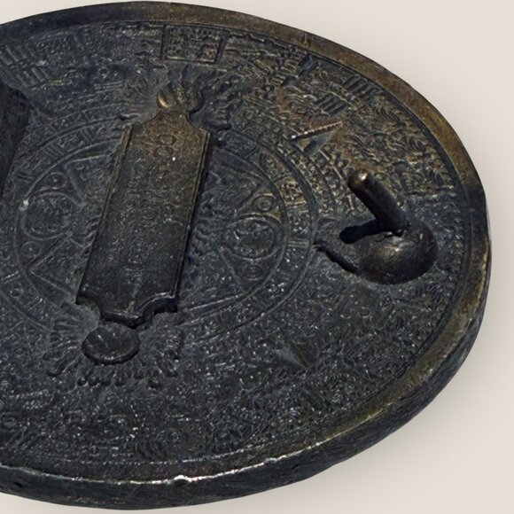 Vintage Aztec Calendar Ruebro MFG. Belt Buckle Retro Western Style Accessory - Picture 5 of 5
